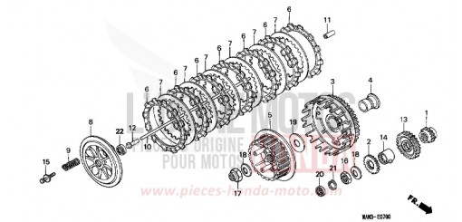 EMBRAYAGE NX650W de 1998